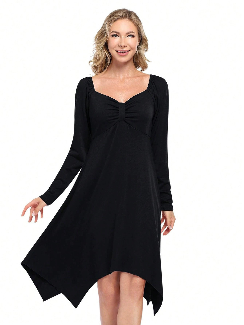 ZARA Simple Casual Midi Dress for Spring Summer Office Irregular High Waist